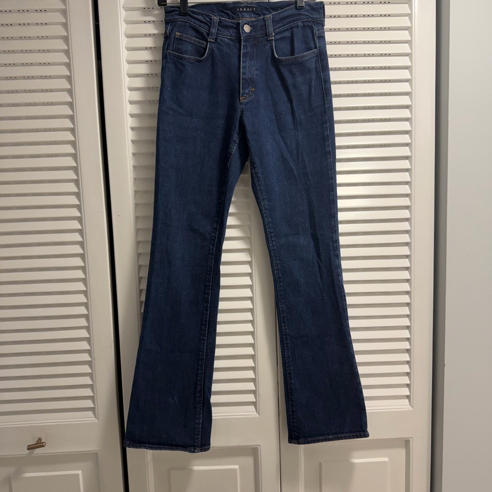 Theory Dark Blue Boot Cut Jeans